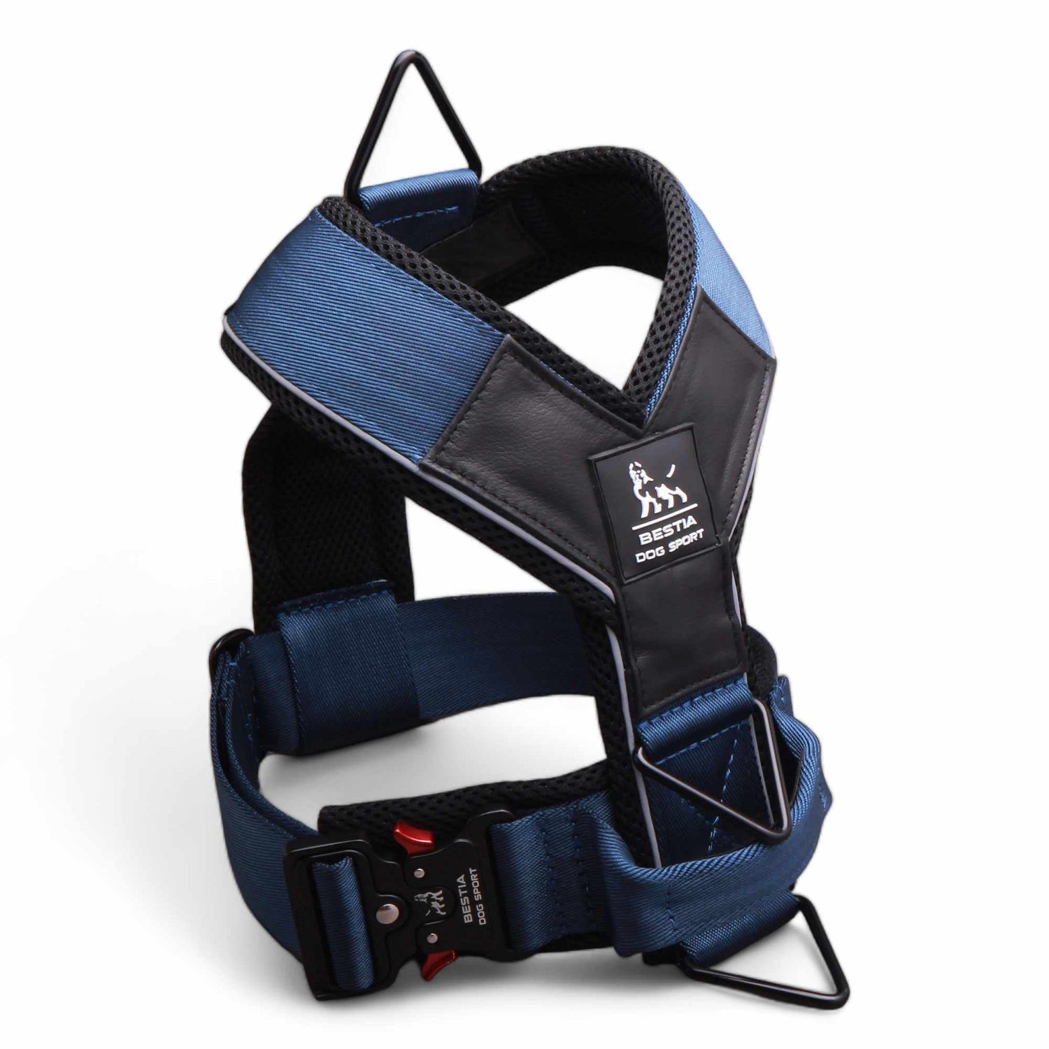 Adjustable straps on padded GripPro dog harness