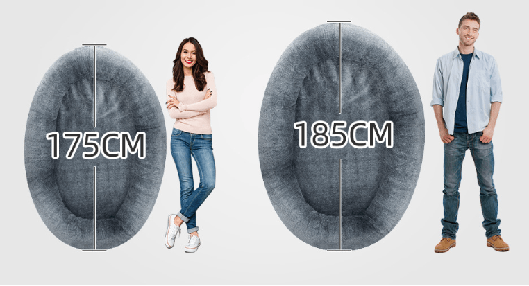 Human Haven Pet Lounger size comparison