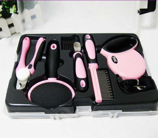 WoofyCo Pet Grooming Kit in Pink